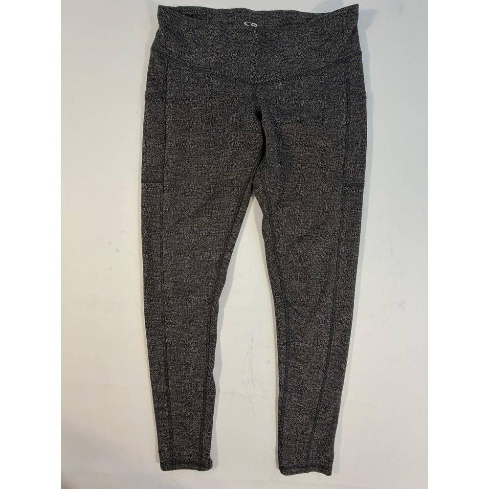 Champion C9 Leggings Womens Large Gray Herringbone Pockets Excellent